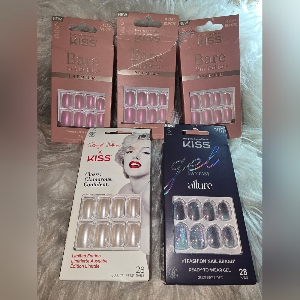 Kiss short court / oval glazed cat eye 5 pc bundle new